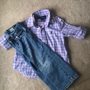 Polo jeans and dress shirt